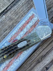CASE XX ** 1998 MINT SET POCKET WORN GREEN BONE LARGE COPPERLOCK
