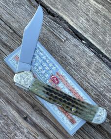 CASE XX ** 1998 MINT SET POCKET WORN GREEN BONE LARGE COPPERLOCK