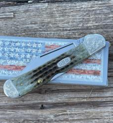 CASE XX ** 1998 MINT SET POCKET WORN GREEN BONE LARGE COPPERLOCK
