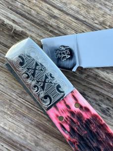 CASE XX ** LIMITED EDITION MINT SET 2006 RASPBERRY BONE GRAND DADDY BARLOW