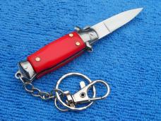 New 3-3/4"  Wasp Body Red handle Stiletto keychain Switchblade Knife 