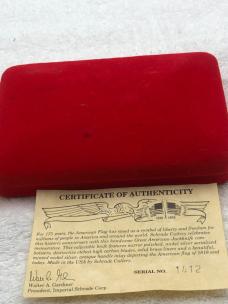 Schrade Cutlery 175th Anniversary of The American Flag 1818-1993 Jack Knife