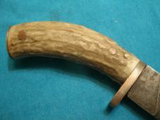 CUSTOM COWHAWK FORGE MOKUME BLACK KING FILE HUNTING SKINNING FIXED BLADE BOWIE KNIFE KNIVES SHEATH