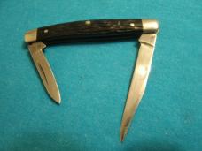 VINTAGE KABAR KA-BAR USA 2 BLADE STOCKMAN FOLDING POCKET KNIFE KNIVES OLD