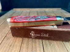 Schatt and Morgan File and Wire Series Tear Drop Jack Crimson Red Worm Groove Bone