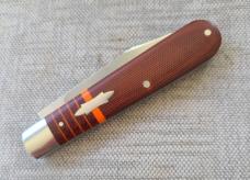 T A Davison Striper Clip Straight Jack.4".Chili Pepper Micarta.Cpm154..coinedged liner liners..#2363