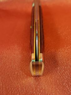 Great Eastern Cutlery 493121 Jigged Garnet Bone knife. NEW, MINT in tube with brown waxed paper