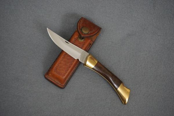 *RARE* BROWNING USA 4018F FOLDING HUNTER LOCKBACK POCKET KNIFE W/ORIGINAL SHEATH - NEAR MINT!