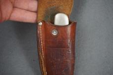 VNTG RARE SCHRADE WALDEN NY USA 225H BOWIE FOLDING HUNTER 2-BLADE KNIFE W/SHEATH