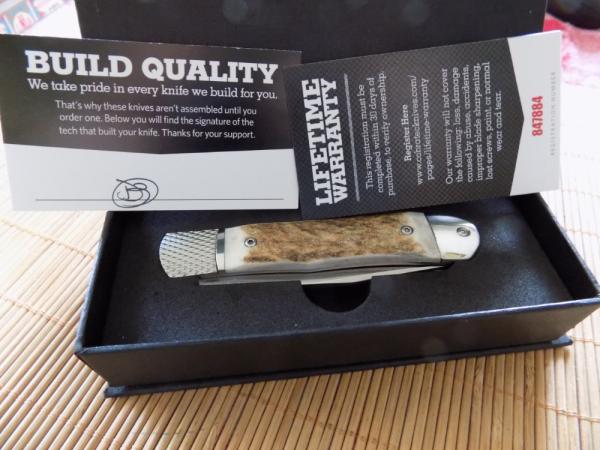 Cobratec Stag Auto knife with Box and Lifetime Warranty Made in Morgan TX.