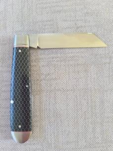 K'roo Black Ctec Sheepsfoot English Jack..Rwl34..4.25 closed..red liners..spacers and Bolt Shield 