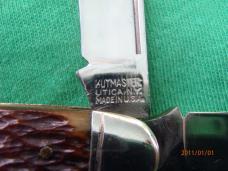 Kutmaster Utica NY "Salesman Sample" Bone Stockman
