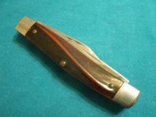 VINTAGE COLONIAL PROV USA 3 BLADE STOCKMAN FOLDING SERPENTINE JACK PEN POCKET KNIFE KNIVES OLD