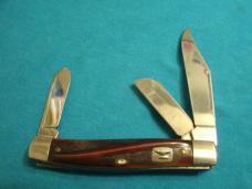 VINTAGE COLONIAL PROV USA 3 BLADE STOCKMAN FOLDING SERPENTINE JACK PEN POCKET KNIFE KNIVES OLD