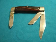 VINTAGE COLONIAL PROV USA 3 BLADE STOCKMAN FOLDING SERPENTINE JACK PEN POCKET KNIFE KNIVES OLD