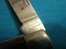 VINTAGE COLONIAL PROV USA 3 BLADE STOCKMAN FOLDING SERPENTINE JACK PEN POCKET KNIFE KNIVES OLD