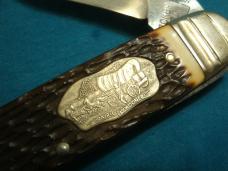 VINTAGE BOKER USA TREE 18258 1773 PRAIRIE SCHOONER EQUAL END CIGAR FOLDING POCKET KNIFE KNIVES OLD