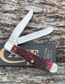 CASE XX *** 2019 DARK RED JIG BONE TRAPPER 