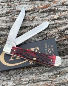 CASE XX *** 2019 DARK RED JIG BONE TRAPPER 