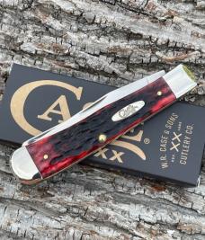 CASE XX *** 2019 DARK RED JIG BONE TRAPPER 