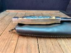 Schatt and Morgan Stockman Black Reverse Worm Grove Bone 1 of 50
