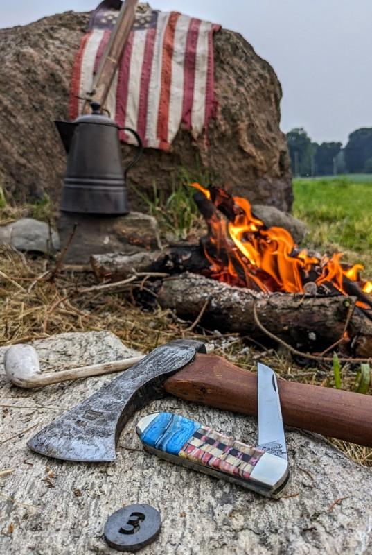 TITUSVILLE CUTLERY -Cutlery Artistry - Old Man Jack -Old Glory Mammoth Tooth Handles -3 TITUSVILLE CUTLERY -Cutlery Artistry - Old Man Jack -Old Glory Mammoth Tooth Handles -3