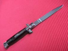 Vintage TRANSITIONAL 1960's WANDY 6 1/4" Italian STILETTO Horn Switchblade Knife.