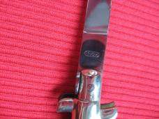 Vintage TRANSITIONAL 1960's WANDY 6 1/4" Italian STILETTO Horn Switchblade Knife.