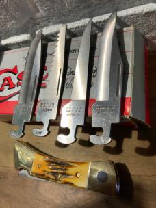 Case XX 1991 Beautiful Gnarly Stag X-Changer & 4 Blades stamped Same Year Date Stamp. Original