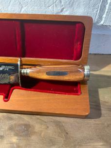 James Bowie and Rezin Bowie Commemorative & Cherry wood presentation case 