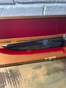 James Bowie and Rezin Bowie Commemorative & Cherry wood presentation case 