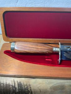 James Bowie and Rezin Bowie Commemorative & Cherry wood presentation case 