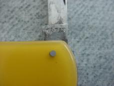 Antique KABAR, OLEAN, N.Y., Yellow Handle Fly Fishing/Utility Pocket Knife