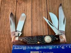 Case 5 Blade Stockman NKCA Commerating A Decade of Growth Brown Jigged Bone 1980
