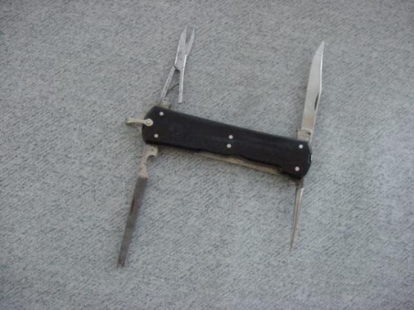 Vintage KABAR, OLEAN, N.Y., Smooth Black Handle Fly Fishing/Utility Pocket Knife Vintage KABAR, OLEAN, N.Y., Smooth Black Handle Fly Fishing/Utility Pocket Knife