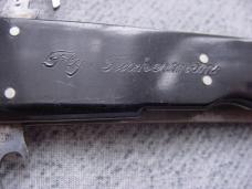 Vintage KABAR, OLEAN, N.Y., Smooth Black Handle Fly Fishing/Utility Pocket Knife
