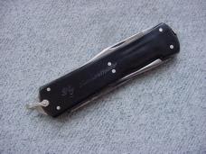 Vintage KABAR, OLEAN, N.Y., Smooth Black Handle Fly Fishing/Utility Pocket Knife