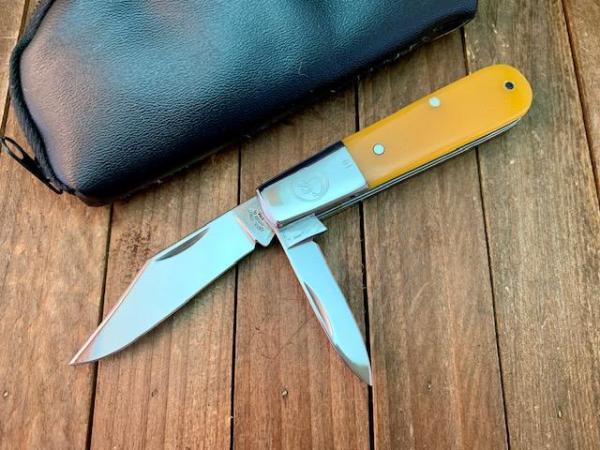 Canal Street Cutlery Barlow Yellow Linen Micarta Canal Street Cutlery Barlow Yellow Linen Micarta
