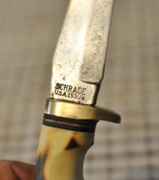 Schrade Golden Spike Uncle Henry USA 153UH Fixed 9 7/8" Guard With Serial No. Carbon Blade 