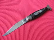 Vintage Italian 6 1/4" Fish Picklock STILETTO Horn Switchblade Knife.