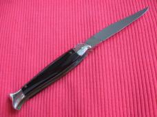 Vintage Italian 6 1/4" Fish Picklock STILETTO Horn Switchblade Knife.