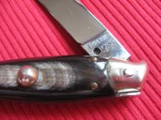 Vintage Italian 6 1/4" Fish Picklock STILETTO Horn Switchblade Knife.
