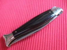 Vintage Italian 6 1/4" Fish Picklock STILETTO Horn Switchblade Knife.