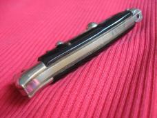 Vintage Italian 6 1/4" Fish Picklock STILETTO Horn Switchblade Knife.