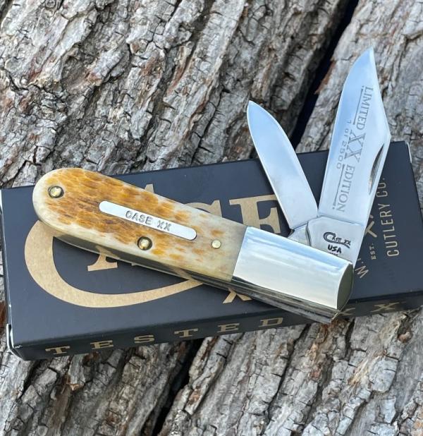 CASE XX *** 1996 LIMITED EDITION MOLASSES JIGGED BONE BARLOW CASE XX *** 1996 LIMITED EDITION MOLASSES JIGGED BONE BARLOW