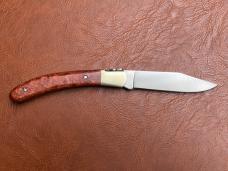 L' Elsass Traditional French folding Knife with Rare Thuya Burl Wood Handles