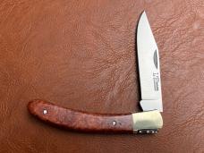 L' Elsass Traditional French folding Knife with Rare Thuya Burl Wood Handles
