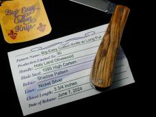 Titusville Cutlery 2024 Holy Land Olivewood Big Easy Shadow Cotton Knife Rare 1 of 30 COA USA Made