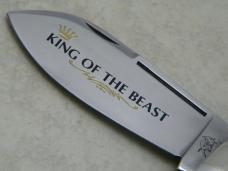 Bulldog Brand Germany Genuine Mother of Pearl King of the Beast Dueling Elephant Toe Knife