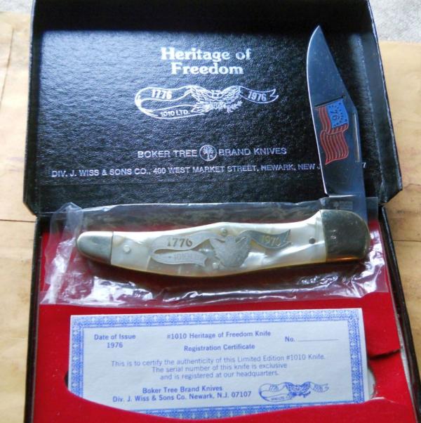 German Boker Heritage of Freedom Commemorative Knife 1776-1976 German Boker Heritage of Freedom Commemorative Knife 1776-1976
